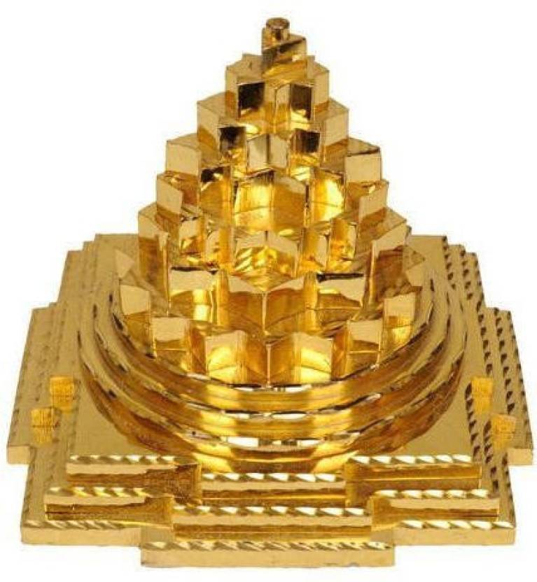 Shri Meru Shree Yantra Brass Ashtadhatu For Pooja Religious For Wealth Success