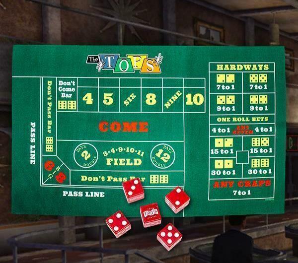 Fallout Tops Casino Craps Set - Playmat and Dice
