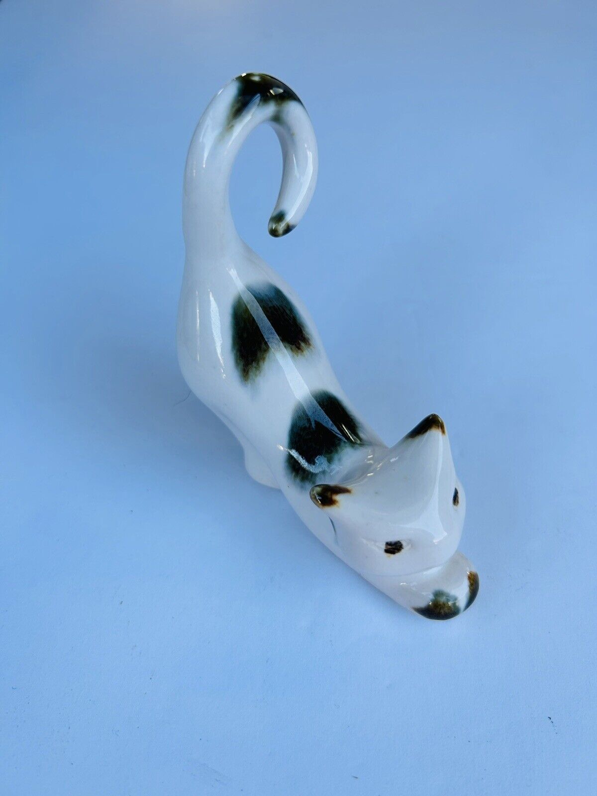 Cute Mitzi Porcelain Cat Figurine Vintage Cat Decor Ceramics  4cm