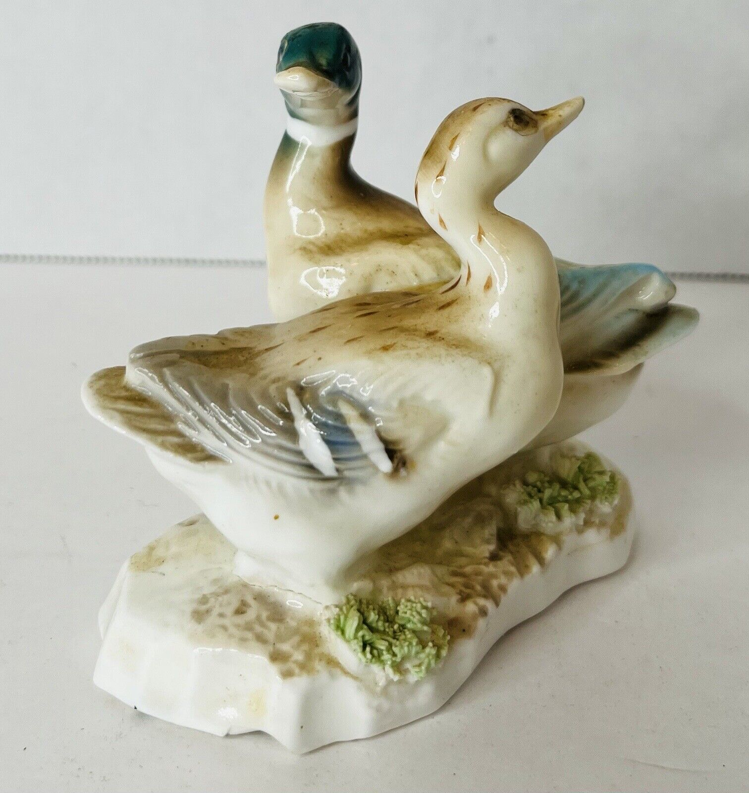 Ucagco Ceramics Japan Male And Female Ducks Figurine