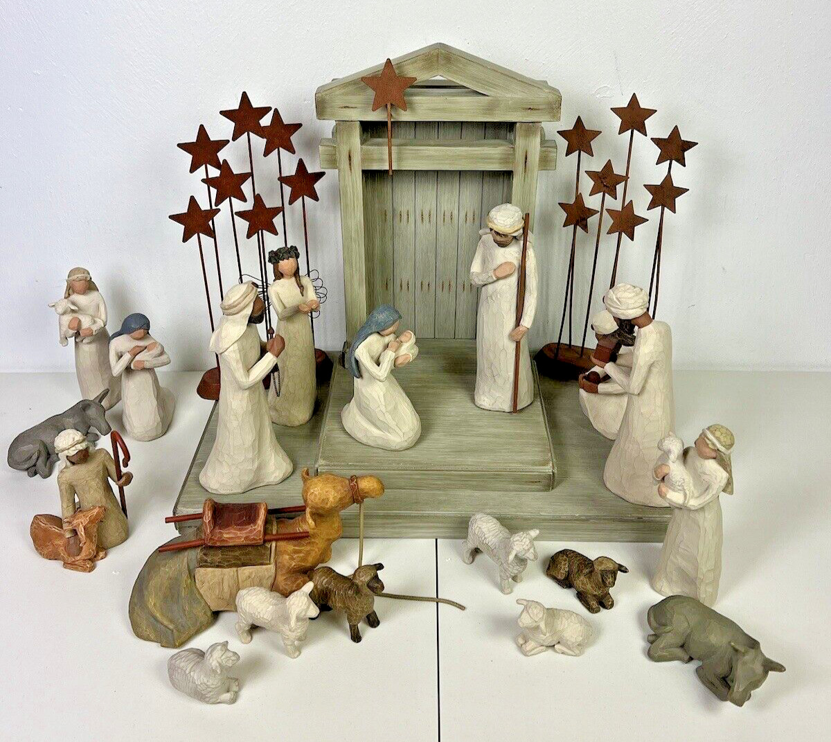 Willow Tree Nativity Set 21 Pieces Demdaco 1999 - Y2K with Boxes READ