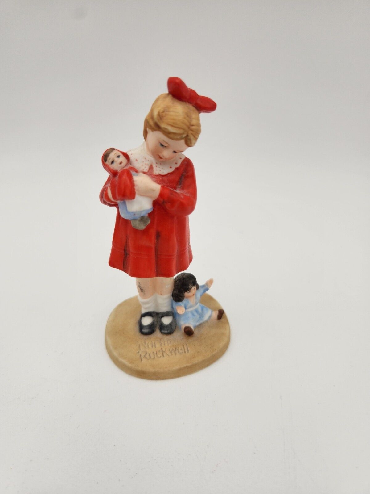 Norman Rockwell Gorham Best Friends 1985 Figurine Numbered AS IS