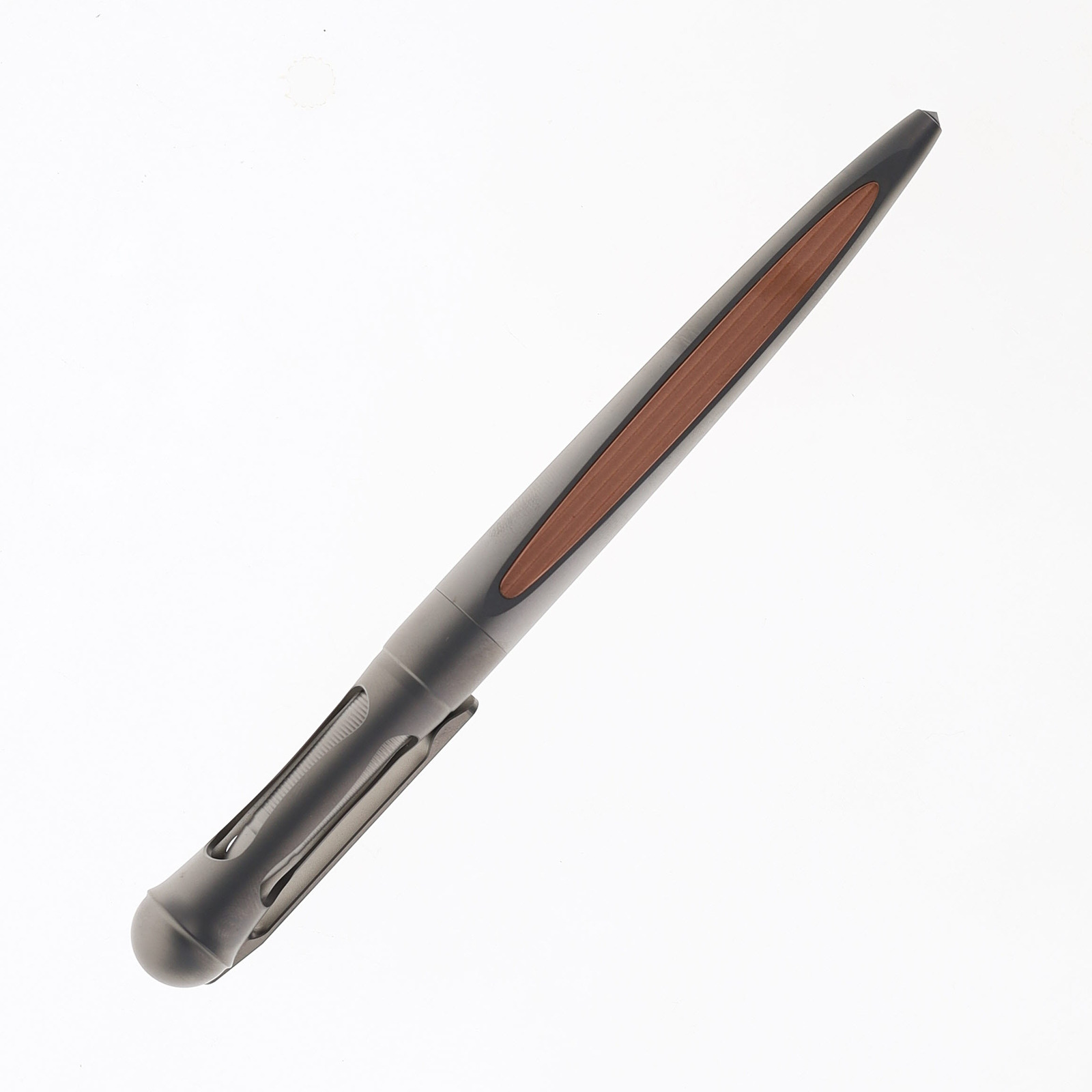TwoSun Tactical Pen Titanium Alloy Body Stonewash Finish Black Ink 31-TI-UP