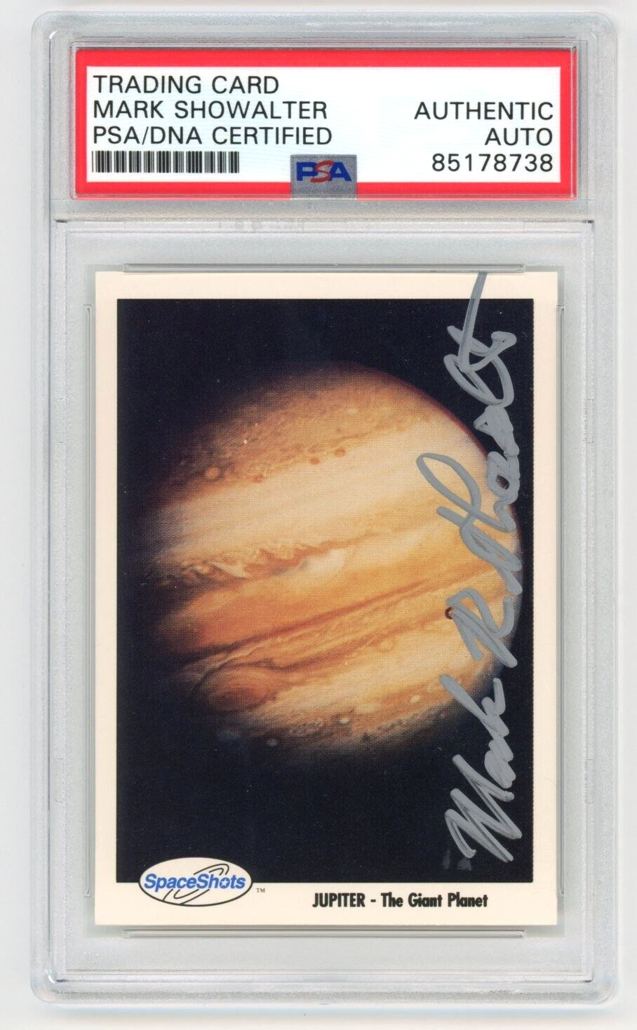 MARK SHOWALTER Signed 1990 Space Shots Jupiter Card #50 - SETI Astronomer -PSA