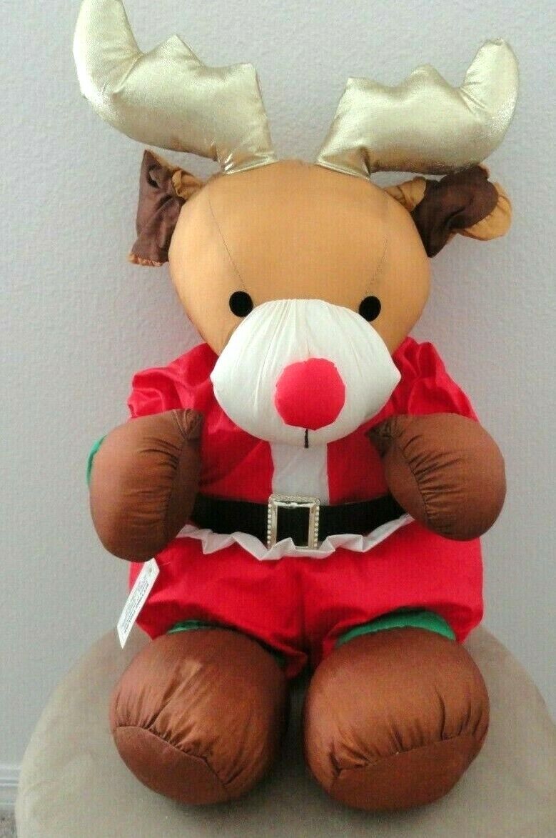 Vintage Telco Christmas Motionette -  Plush Reindeer VERY RARE TESTED WORKS