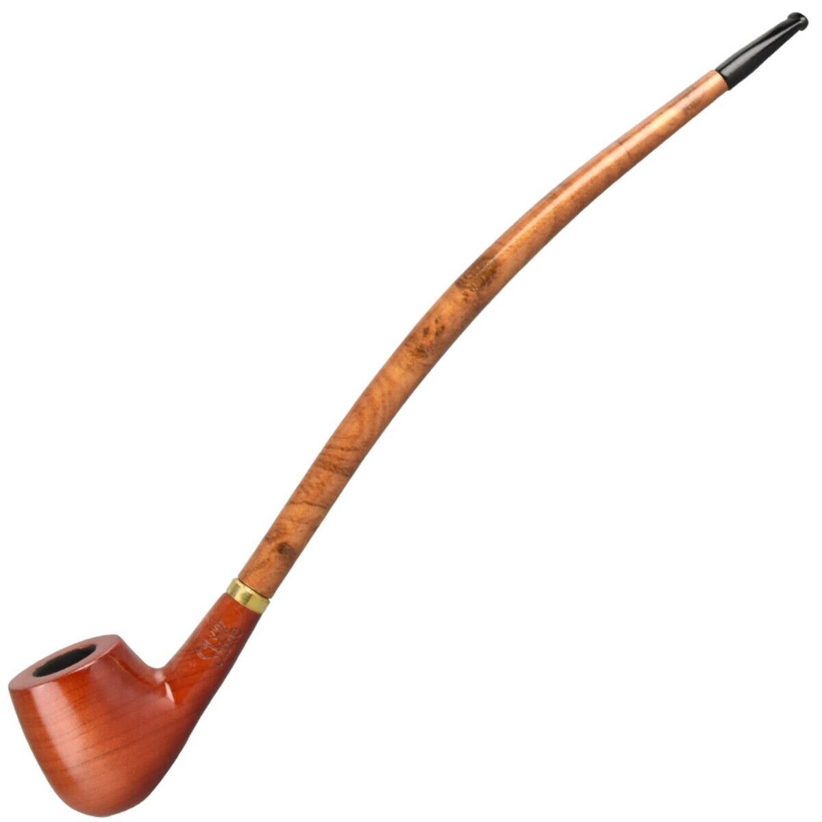 Pulsar Shire Pipes Apple Churchwarden Cherry Wood Pipe - 11.5”