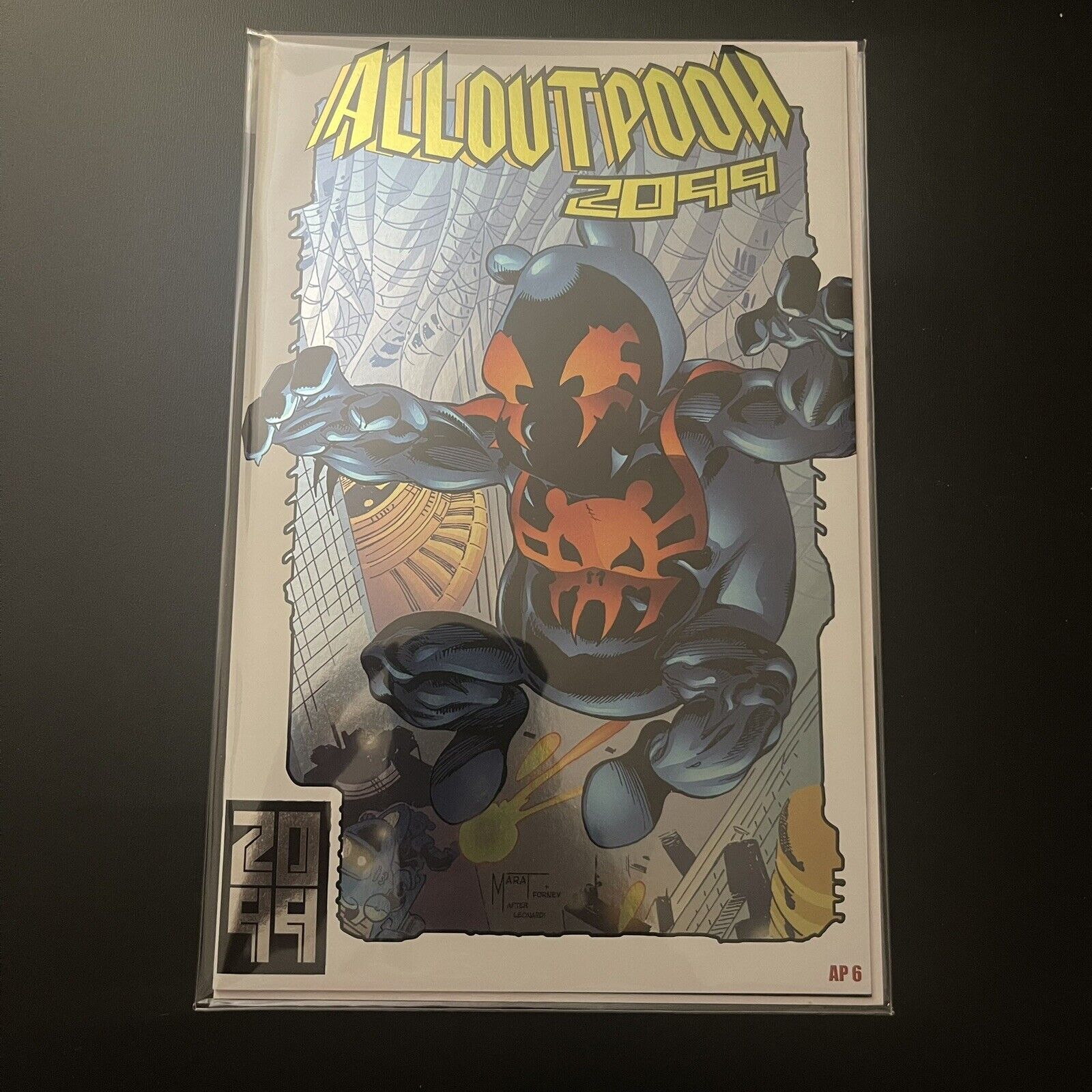  All Out Pooh 2099 White Foil Cover Variant AP 6 - Rare Comic Book - Grade 9.6+