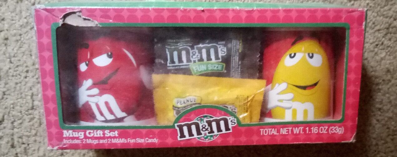 Vintage M&M\'s Collectible M&Ms Decal mug Gift set by Galerie New In Box