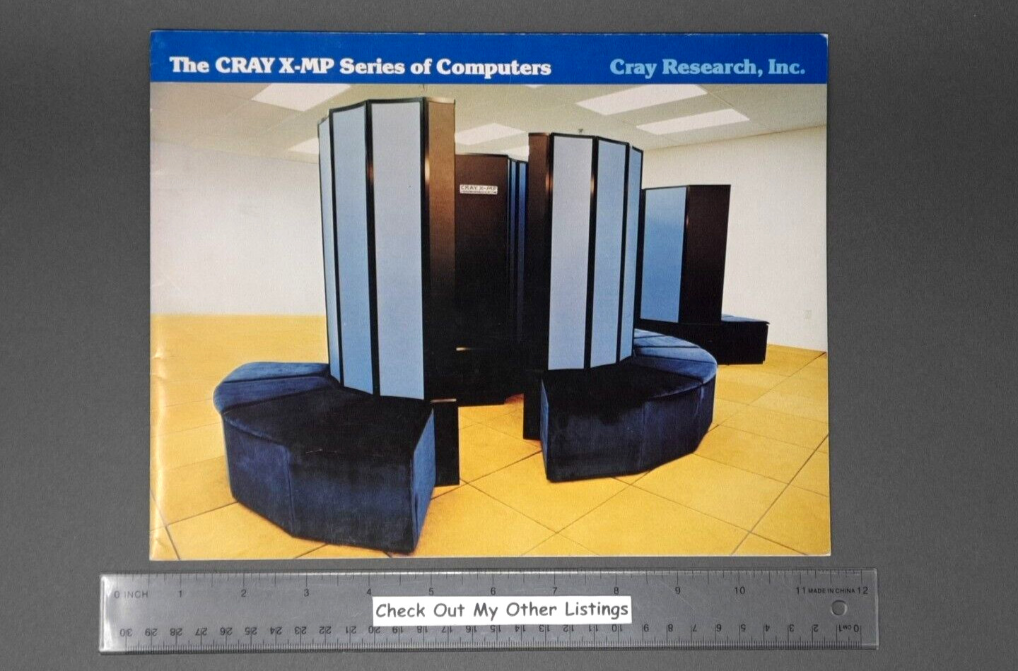 RARE VTG 1983 CRAY RESEARCH X-MP SERES COMPUTER SYSTEM BROCHURE SUPERCOMPUTER