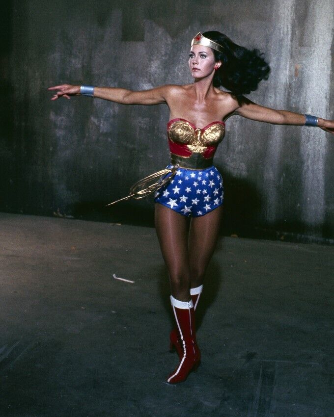 Wonder Woman Lynda Carter twirling in costume 24x36 Poster