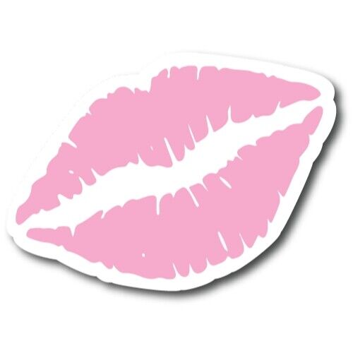 Kiss Mark Luscious Blazing Pink Lips Magnet Decal, 6 Inches, Automotive Magnet