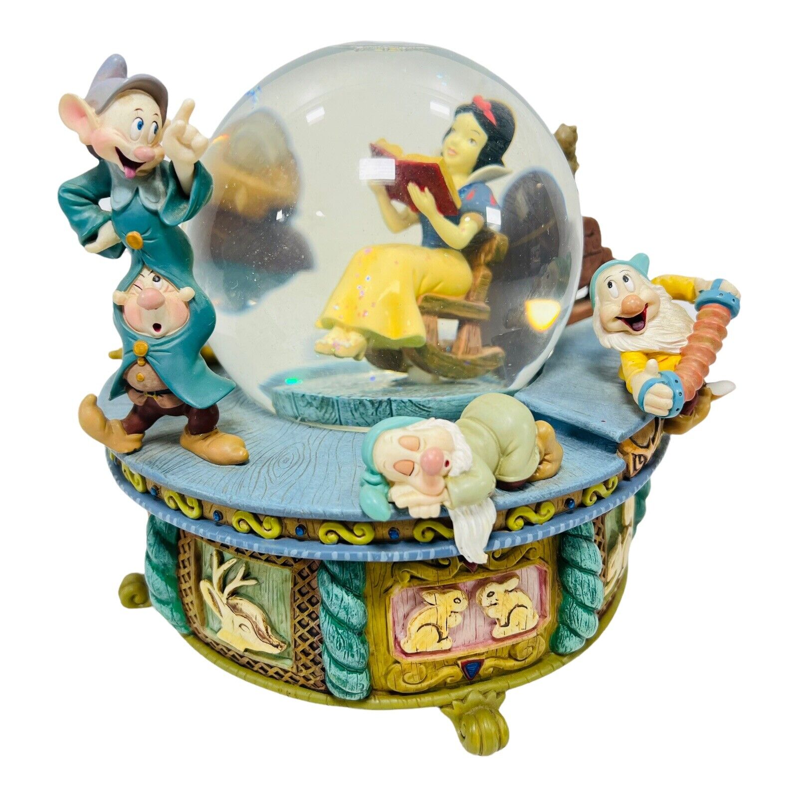 Vintage Disney Snow White and Seven Dwarves Snow Globe I Whistle a Happy Tune