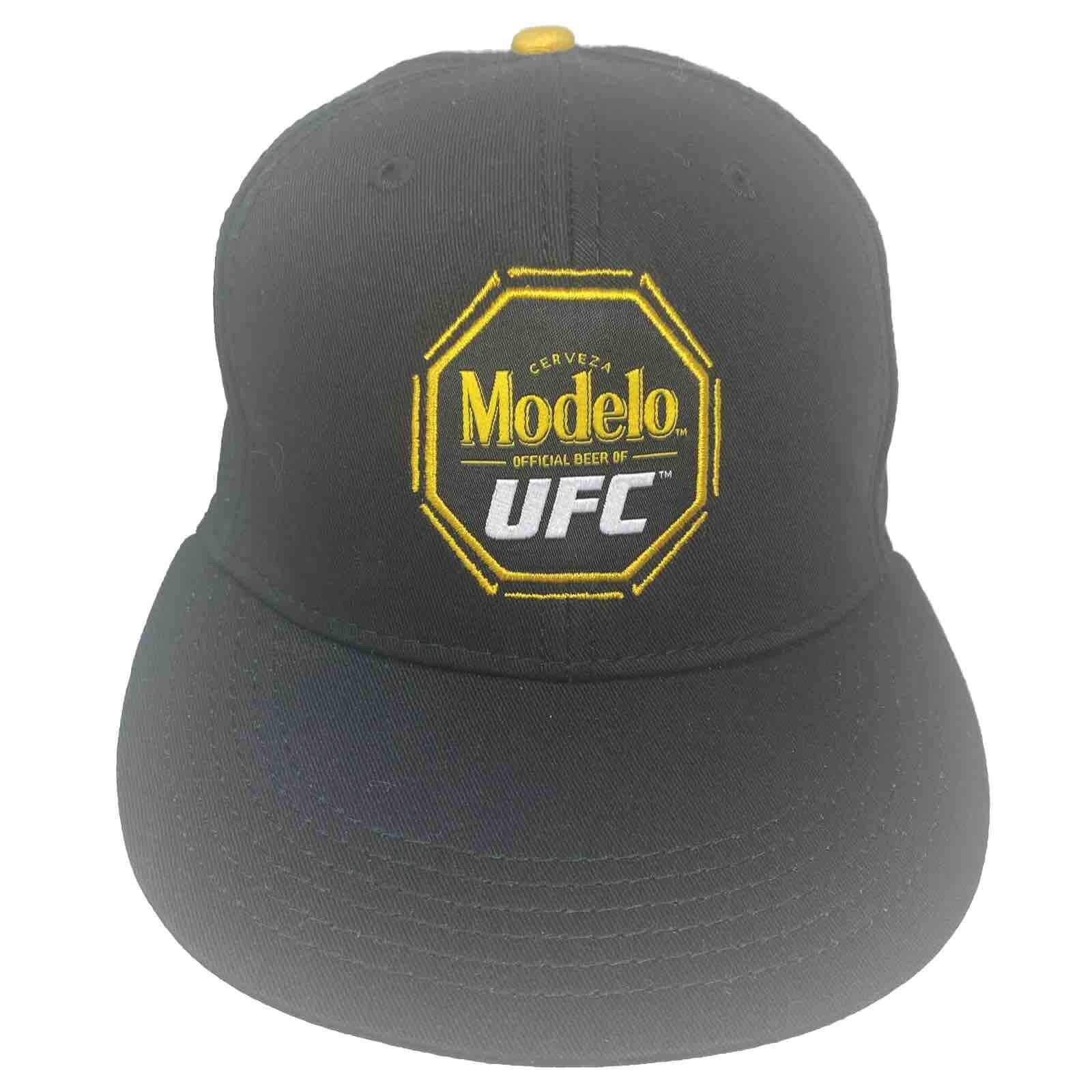 Modelo Cerveza UFC Black Gold Back Adjustable Hat New Rare