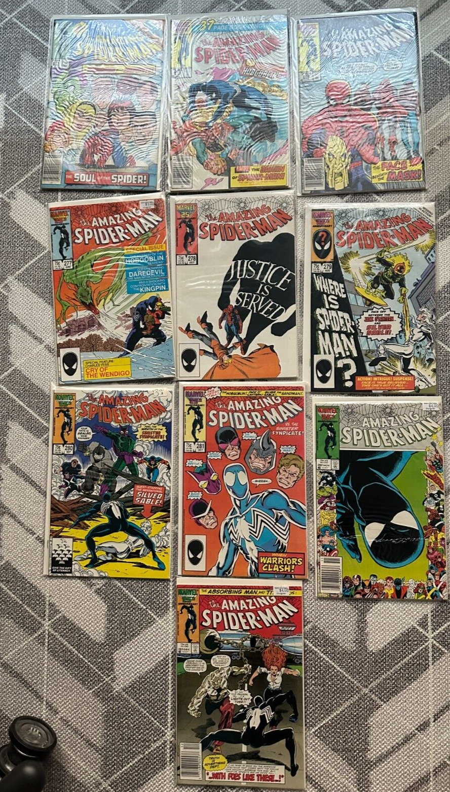 Amazing Spiderman Comic Lot / 24 books from the 1980s (complete run 274 - 297)