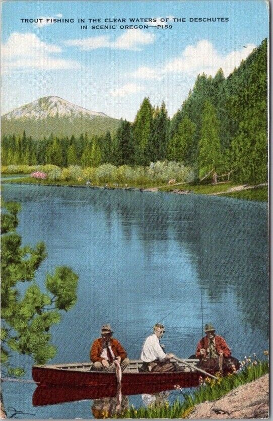 1940s DESCHUTES RIVER Oregon Postcard \