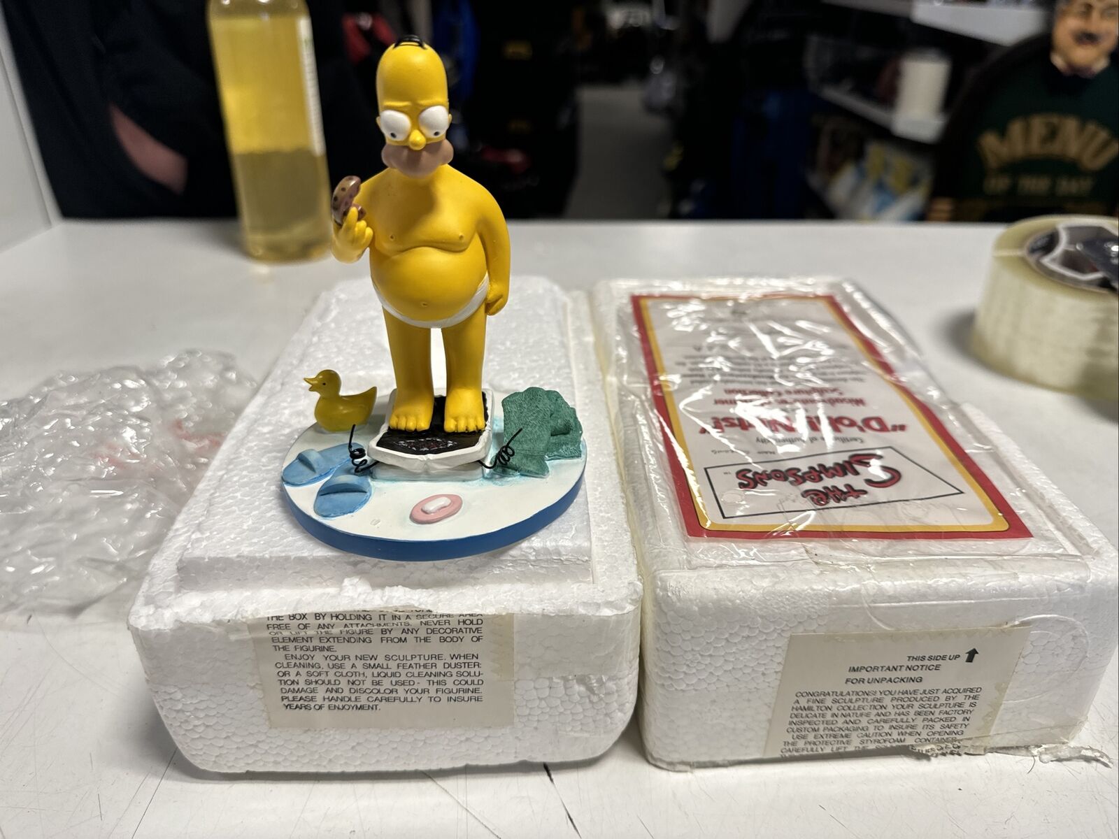 The Hamilton Collection  The Simpsons D Oh Nuts Homer Simpsons Sculpture b1