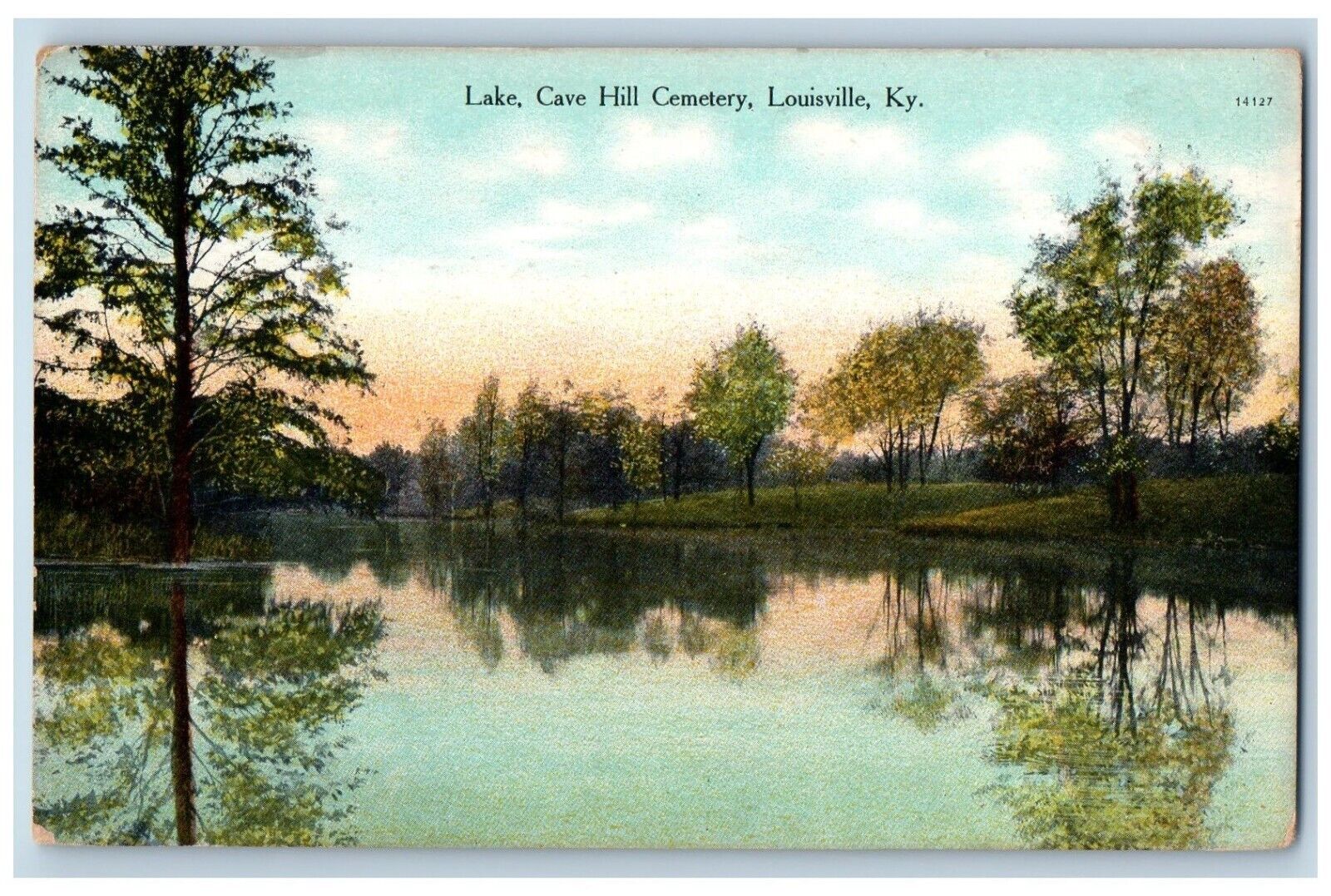 Louisville Kentucky KY Postcard The Lake Cave Hill Cemetery c1910\'s Antique