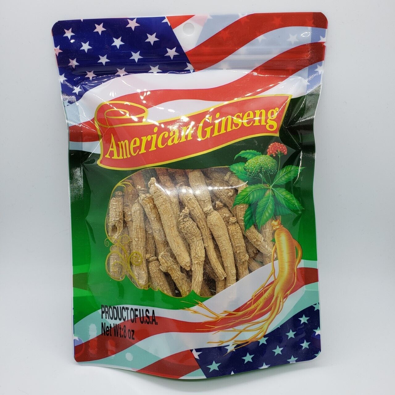 16oz Grade A American Ginseng Long Root US Seller Fast Shipping 美國花旗参