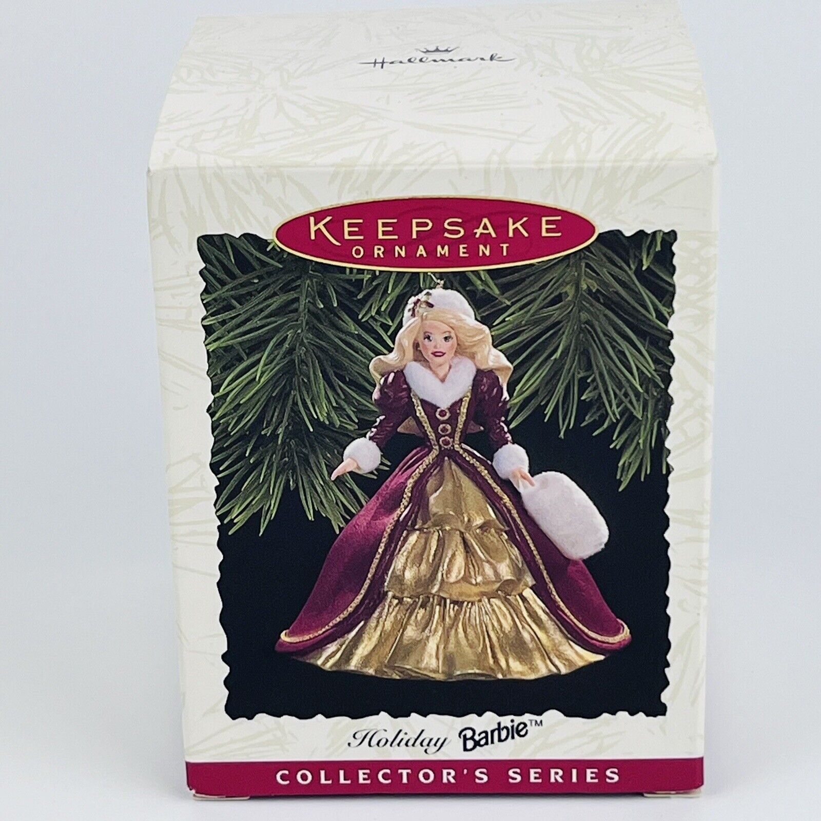Hallmark Keepsake Ornament Holiday Barbie 1996 Vintage Collectors Series New