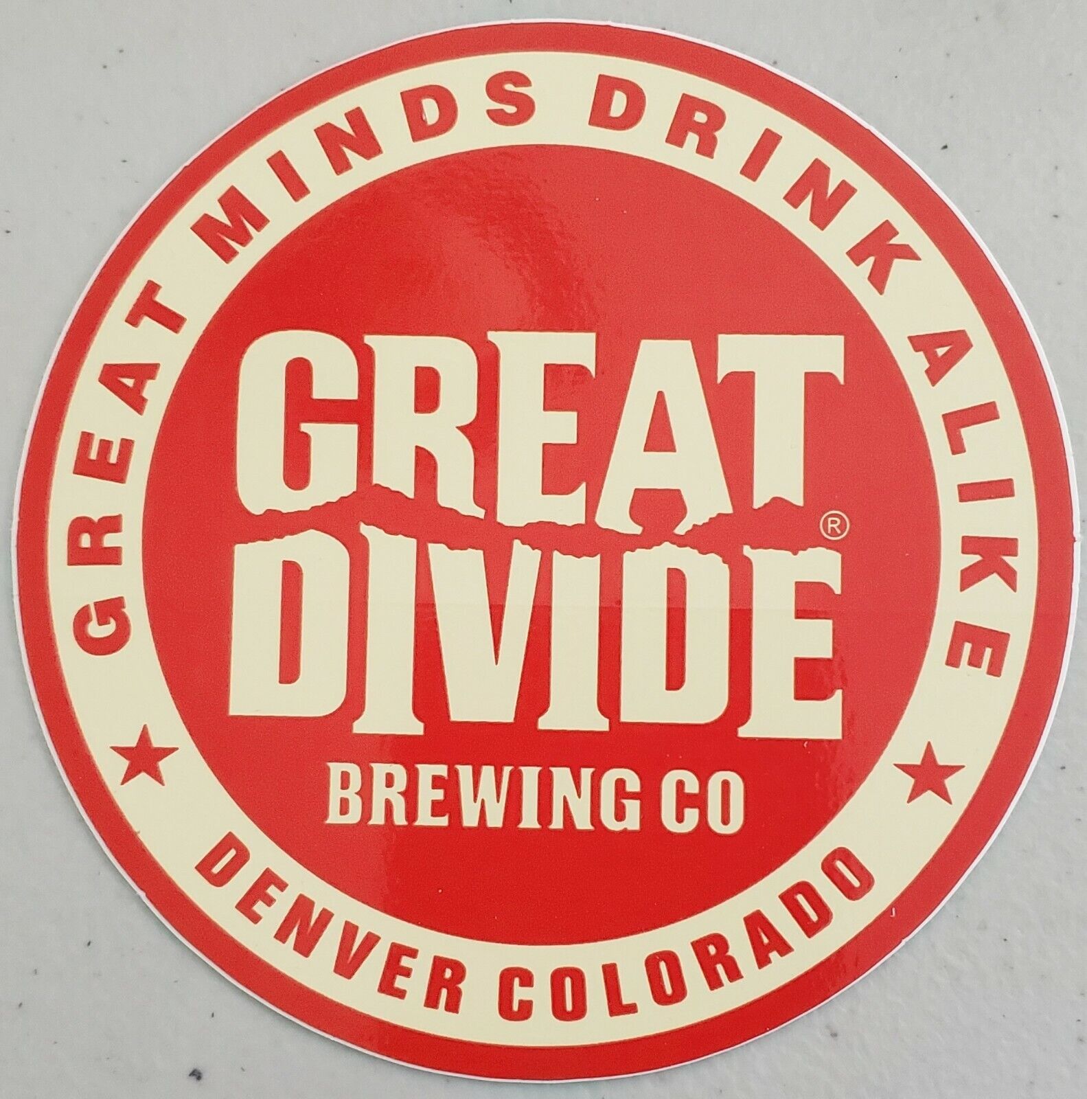 Great Divide Brewing Co Sticker- Great Minds Drink Alike- Denver CO Brewery Beer