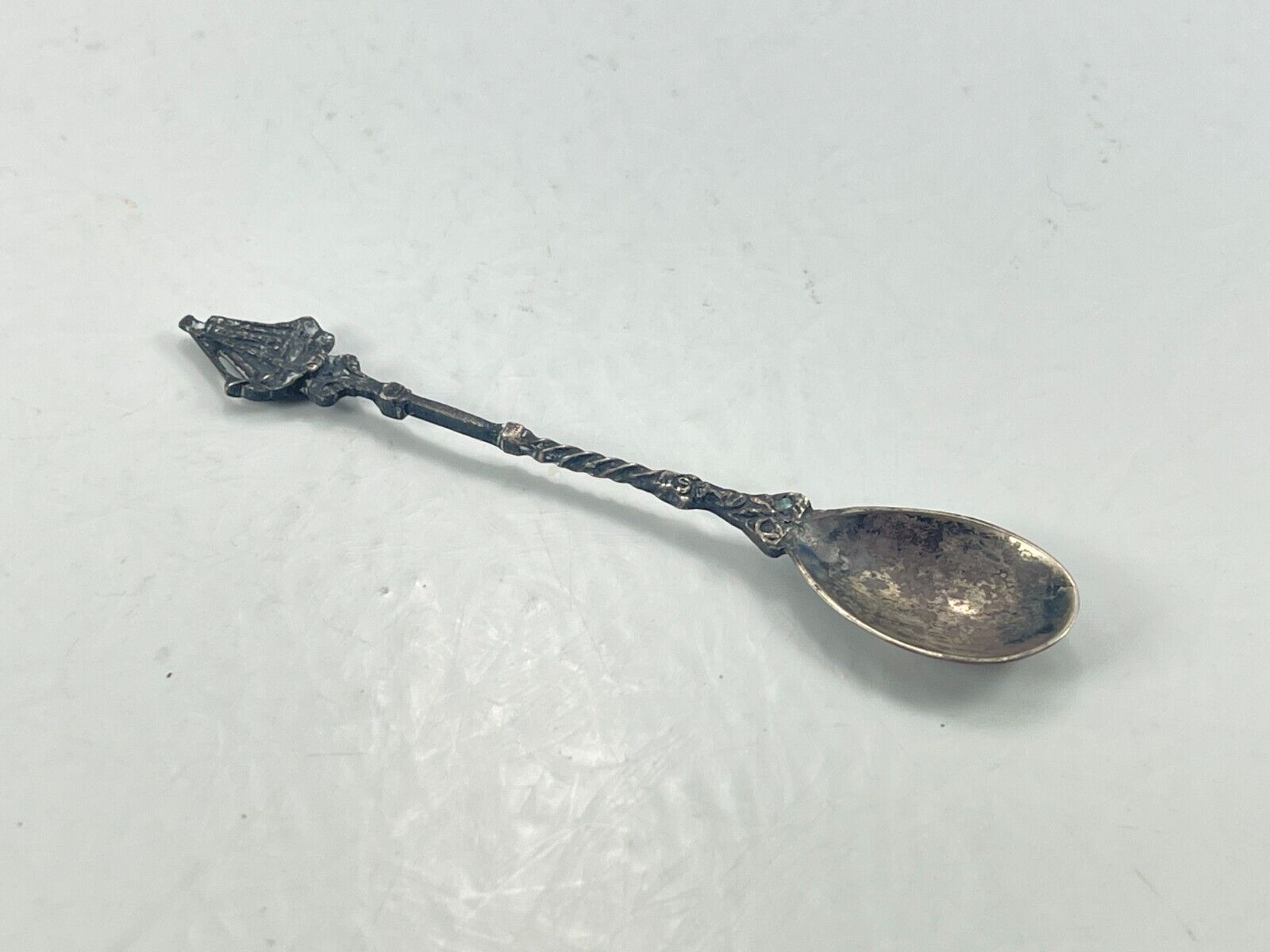 Vintage Antique Nautical Sailboat Salt Condiment Mustard Miniature Spoon 3.75\