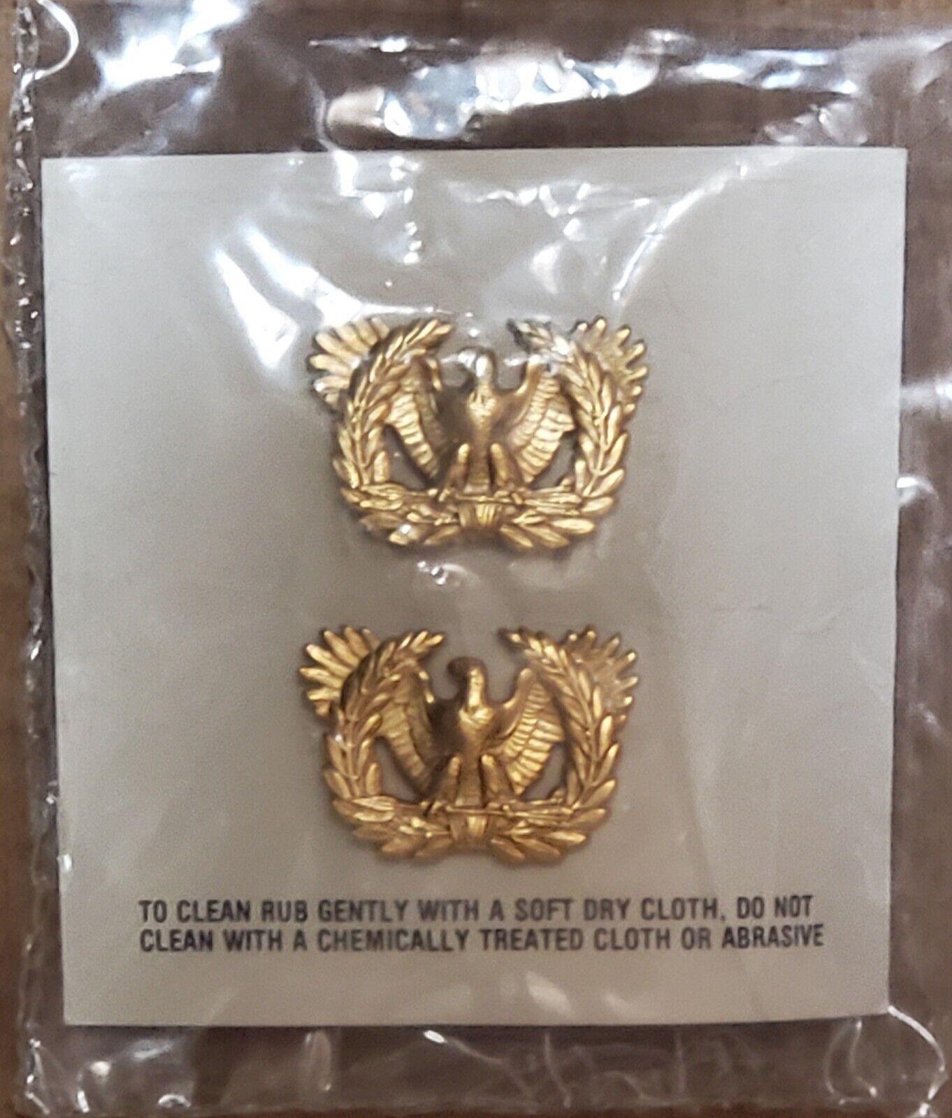 WARRANT OFFICER INSIGNIA, POLISHED BRASS , BRANCH OF SERVICE, 1981 ISSUE, 1 PR