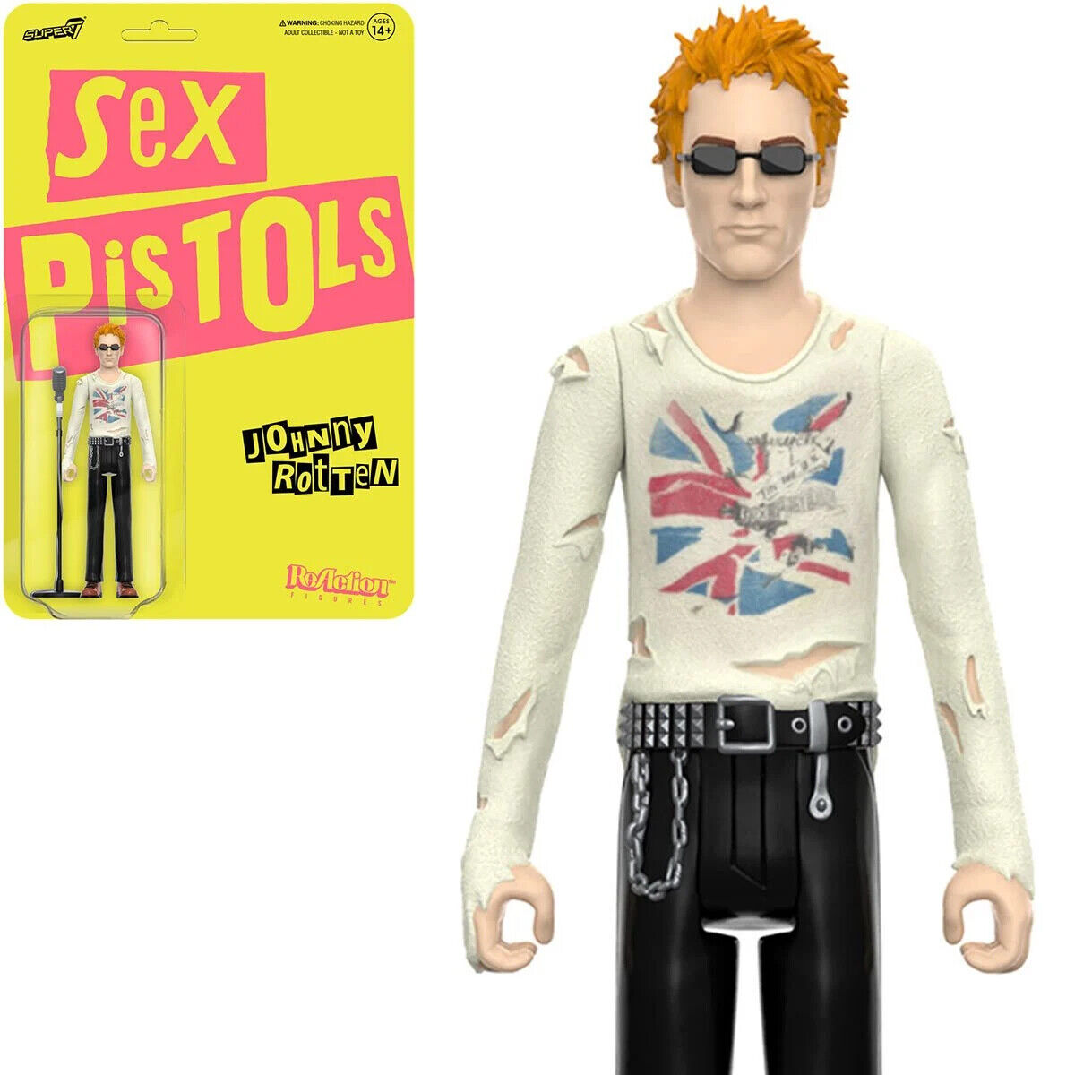 Johnny Rotten Sex Pistols Super7 Reaction Action Figure