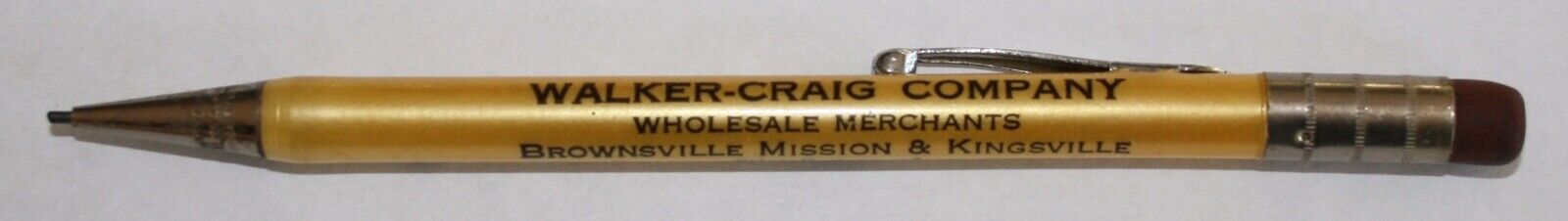 Vintage Walker-Craig Co Del Monte Foods Gold Chain Flour Mechanical Pencil Texas