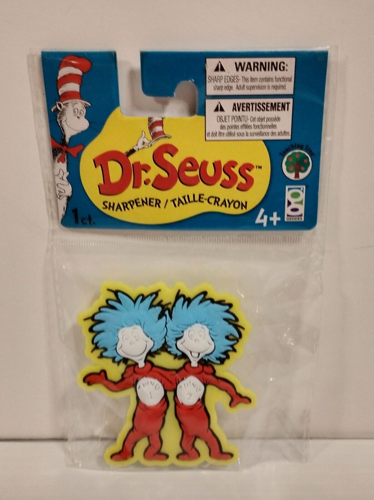 Dr. Seuss (The Thing 1 & 2) Pencil & Crayon Sharpener New Sealed 