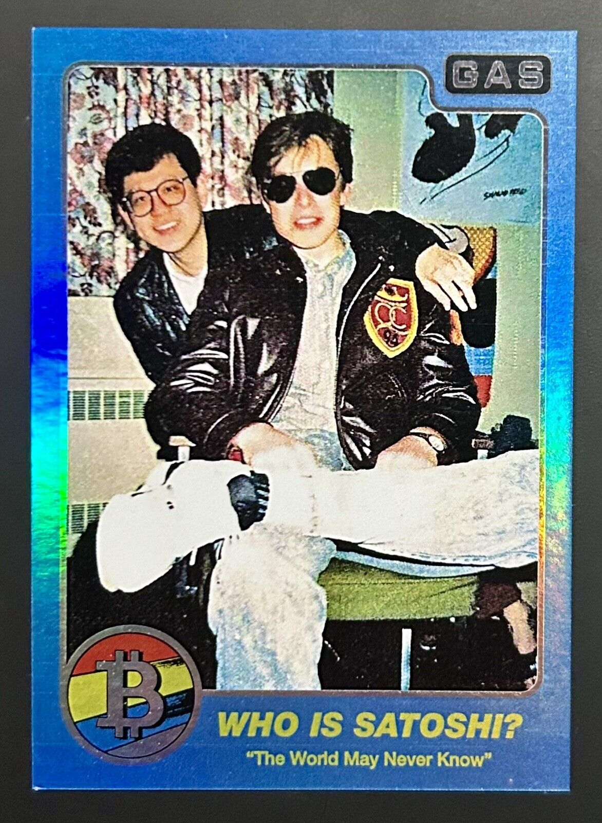G.A.S Trading Cards Who Is Satoshi? Blue Bordered Limited Edition /100 Elon Musk