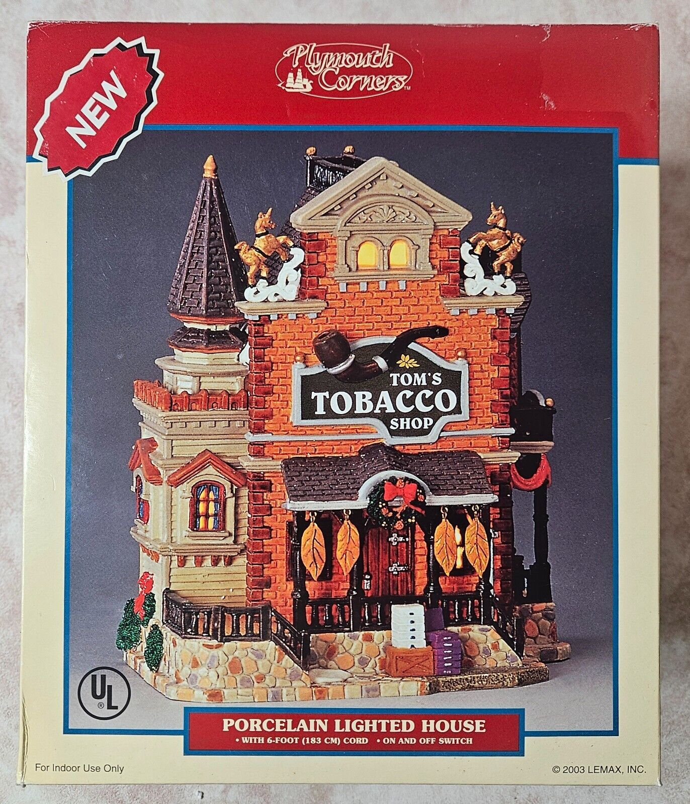 Lemax Plymouth Corners Tom\'s Tobacco Shop and Cigar Store RARE Christmas Village