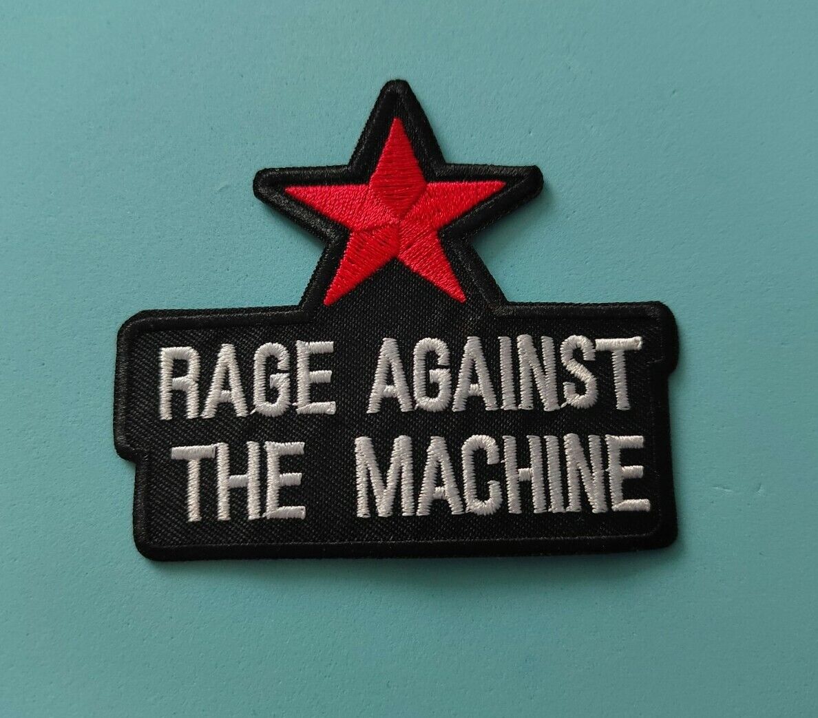 Rock Music Sew / Iron On Embroidered Patch:- Rage Against The Machine (a)