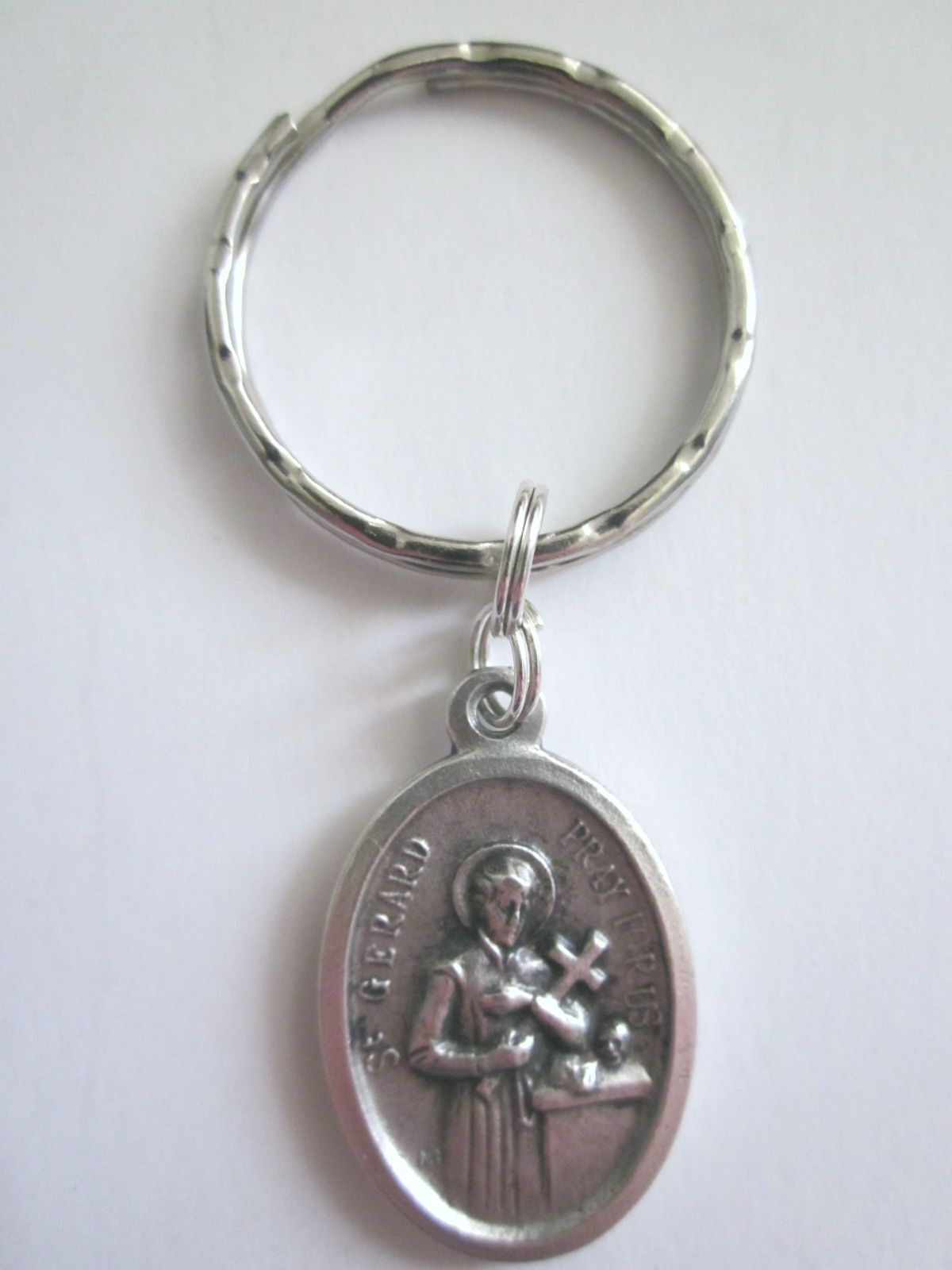 Large St Gerard /OLO Perpetual Help Medal Key Ring