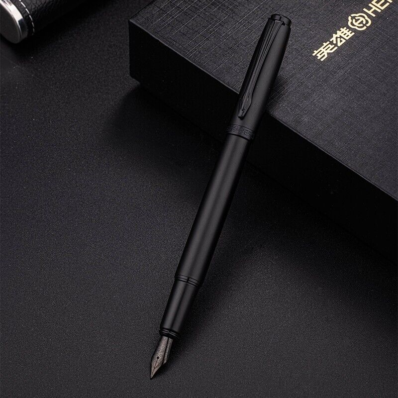 Hero E606 Fountain Pen Iridium Fine 0.5mm F Nib Rotary Ink Absorption Pen #1a