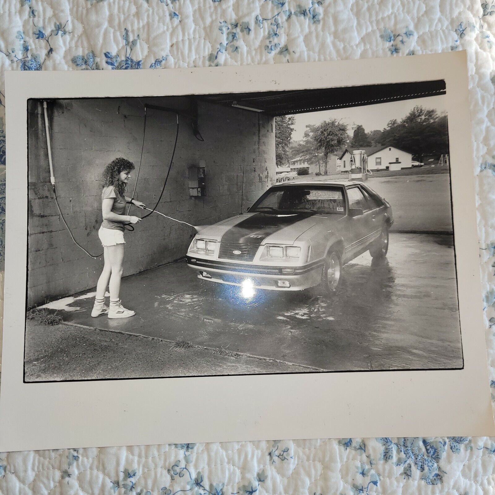 1984 Ford Mustang GT PRESS PHOTO from 1986 18 Year Old Car Wash Night Shift