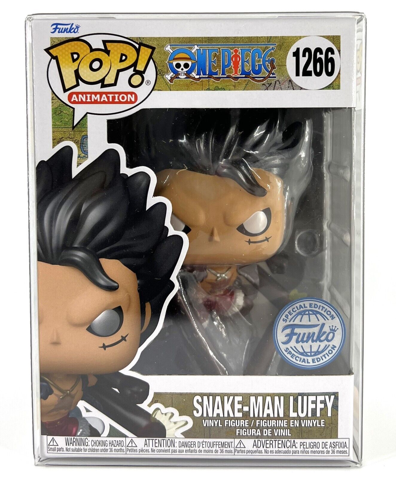Funko Pop One Piece Snake-Man Luffy #1266 Funko Special Edition with Protector