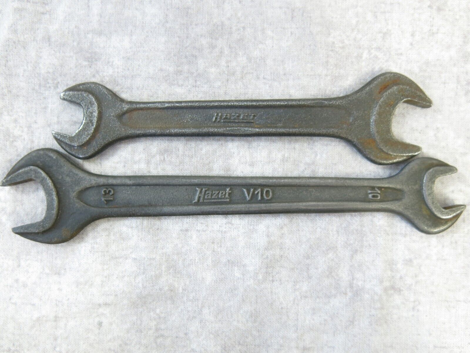 Two Vintage Hazet Wrenches Both 13mm/10mm Double Open End DIN 895 & V10