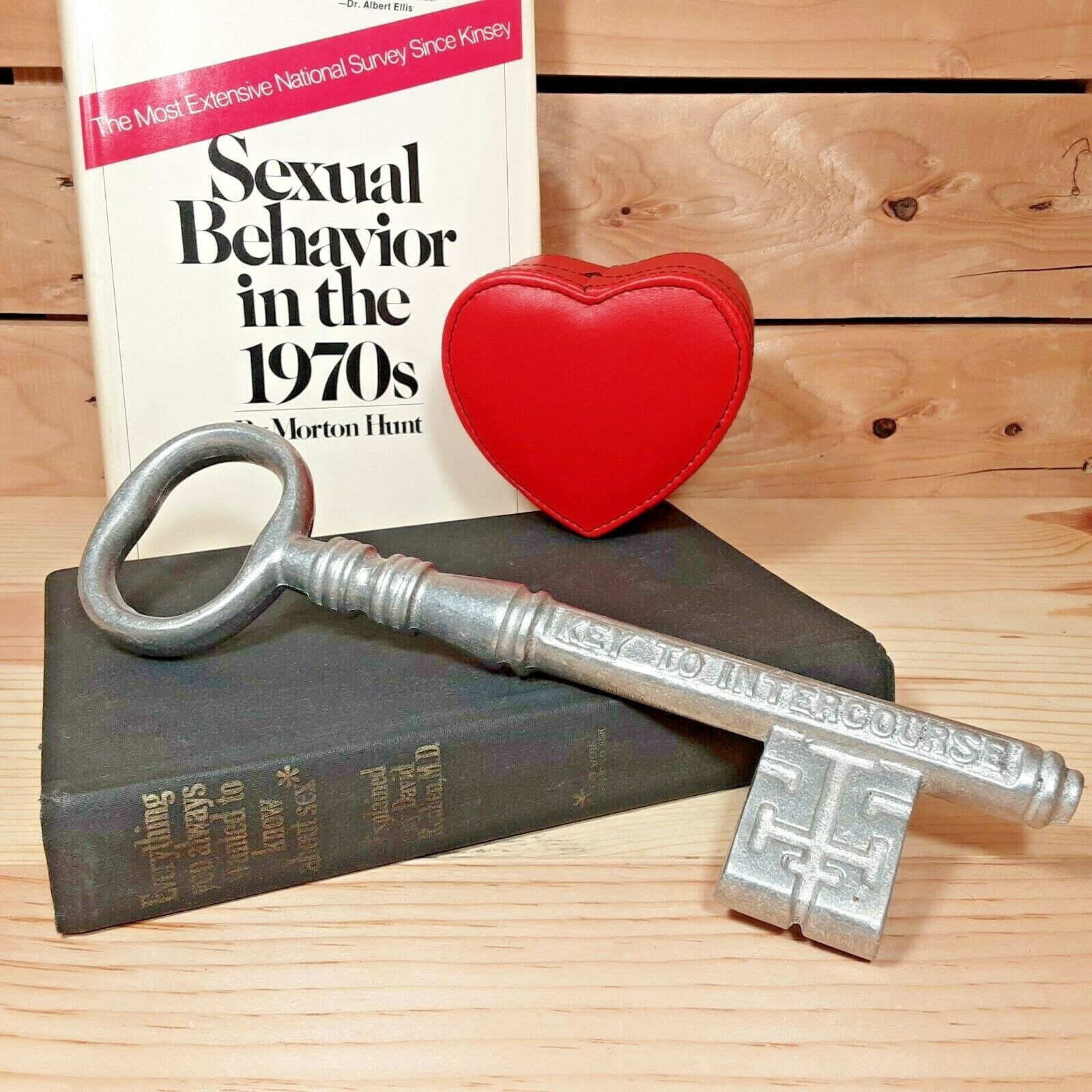 Unique Vintage Valentines Day Gift Heart Key to Intercourse Everything About Sex
