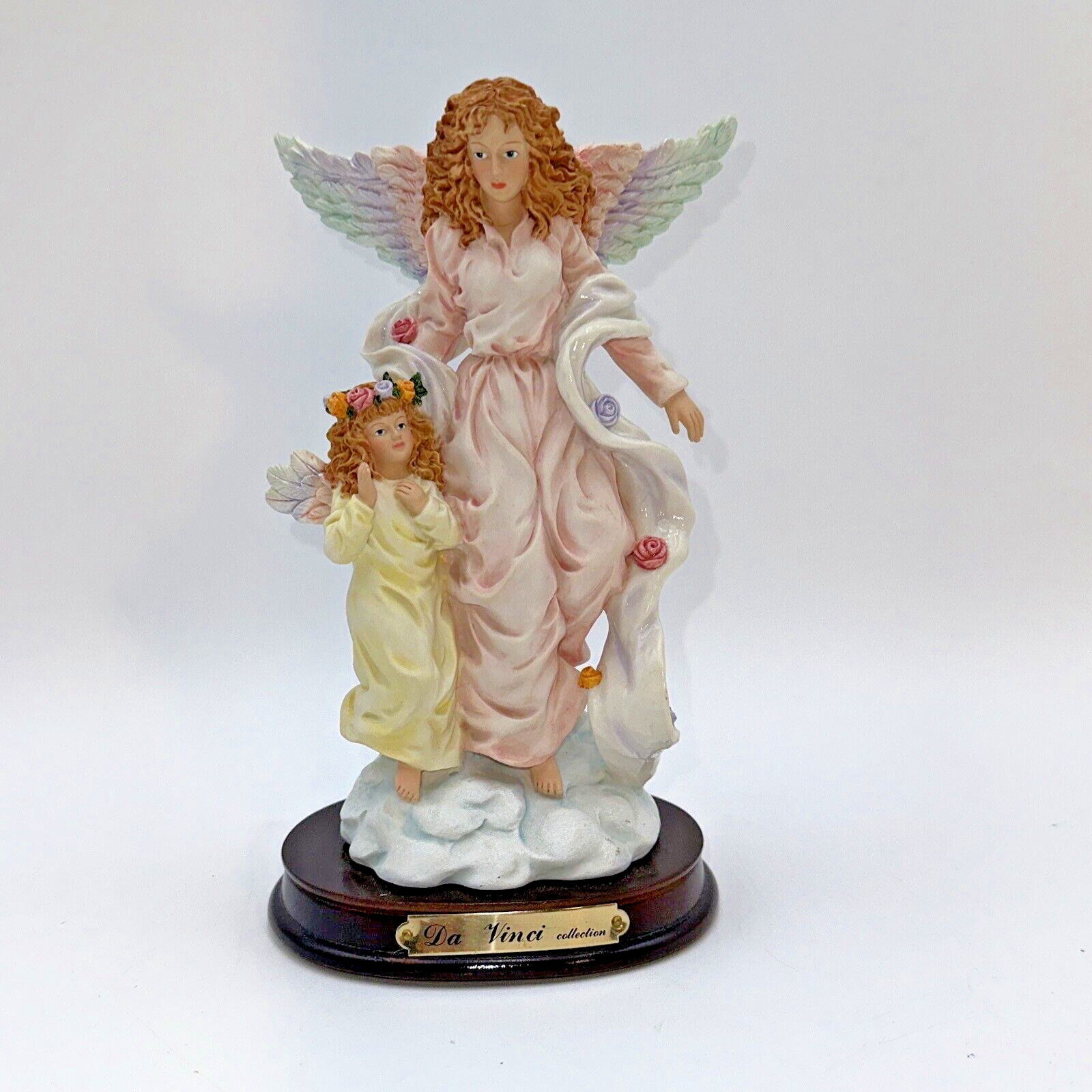 Vintage Da Vinci Collection Porceline Figurine Angel Child & Angel 9\