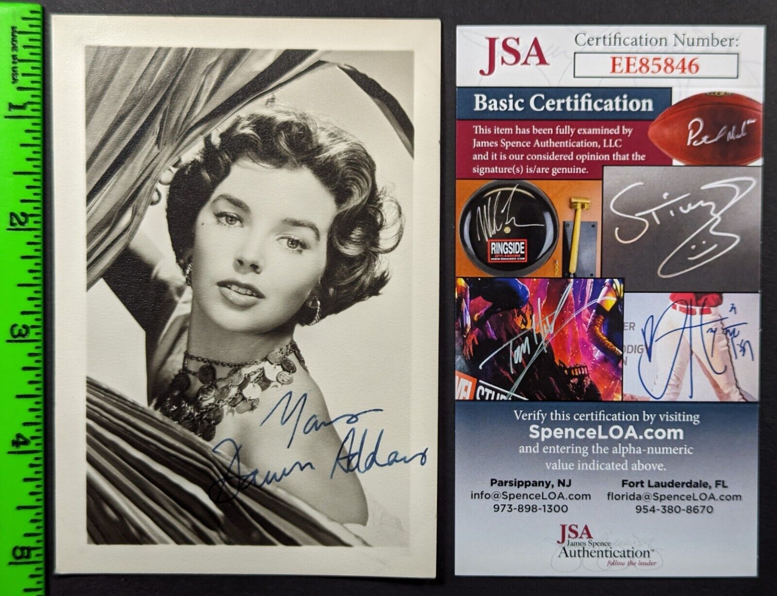 Dawn Addams 1952 Actress Signed Autograph Original Photo JSA Authenticated