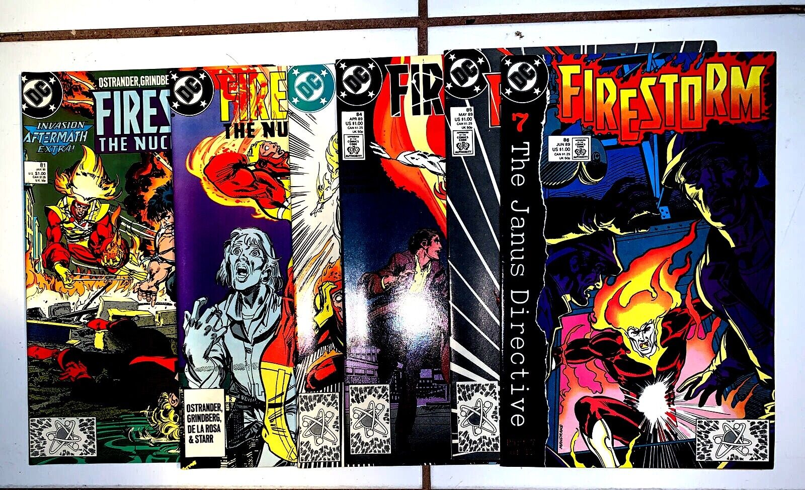 FIRESTORM _THE NUCLEAR MAN- (DC) 6 Issues -#81 to #86/PLASTIC/NEVER READ#70