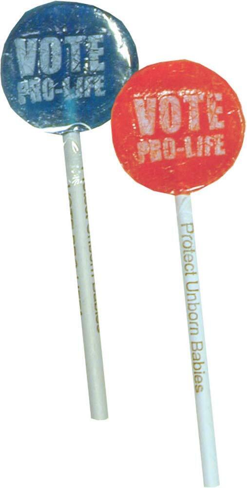 Sucker, Vote Pro-Life Pro-Life Candy (Pack of 50)