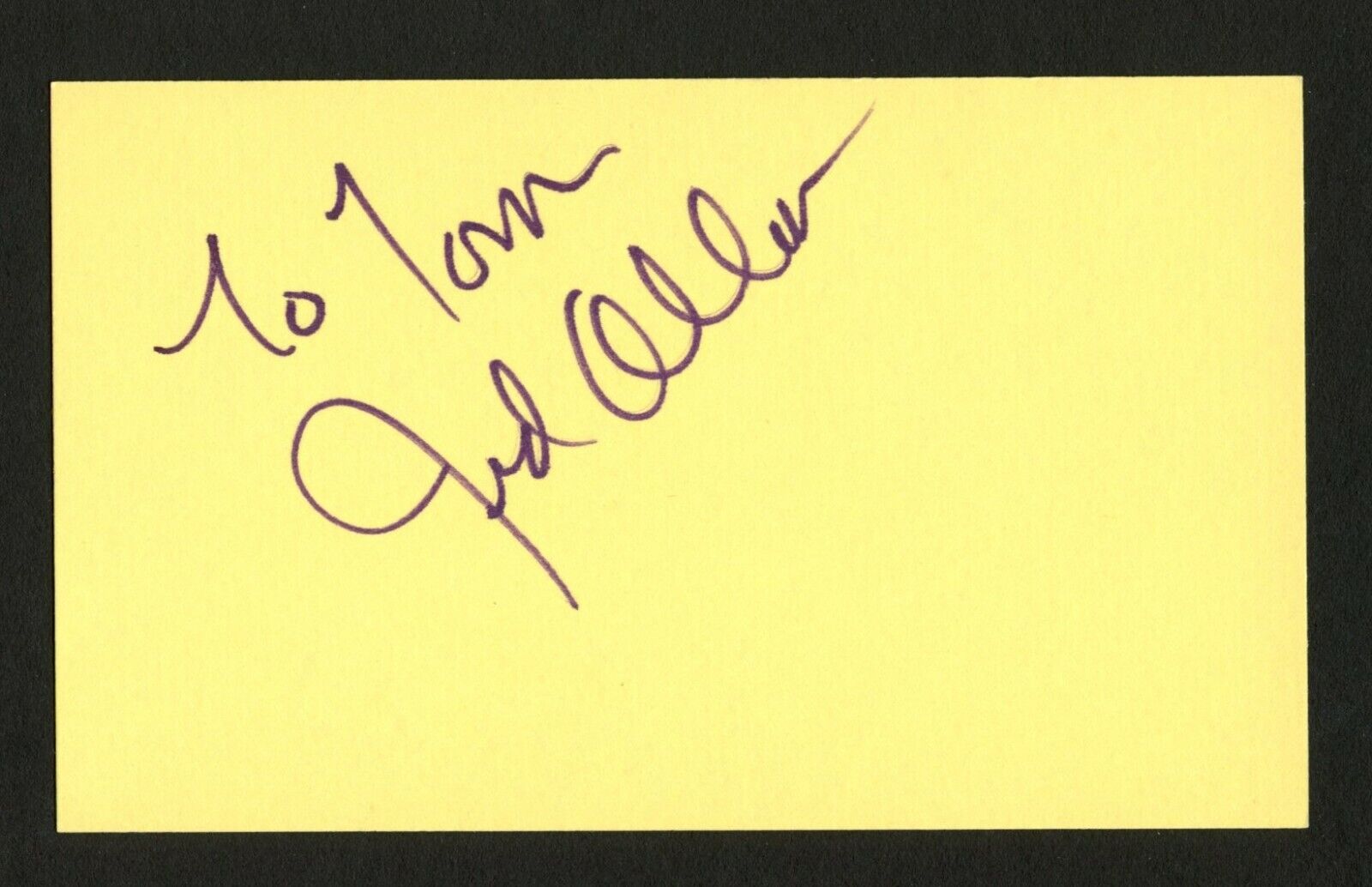 Jed Allan d.2019 signed autograph 3x5 card Rush Sanders Beverly Hills 90210 C009