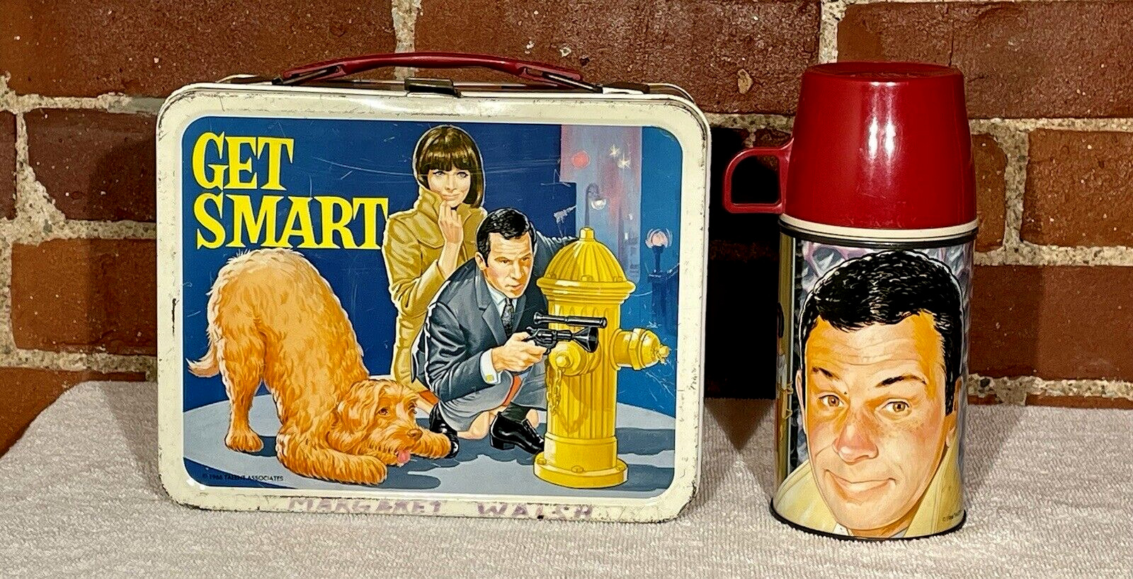 Vintage Get Smart 1966 Collectible Metal Lunchbox Kit With Thermos Maxwell Smart