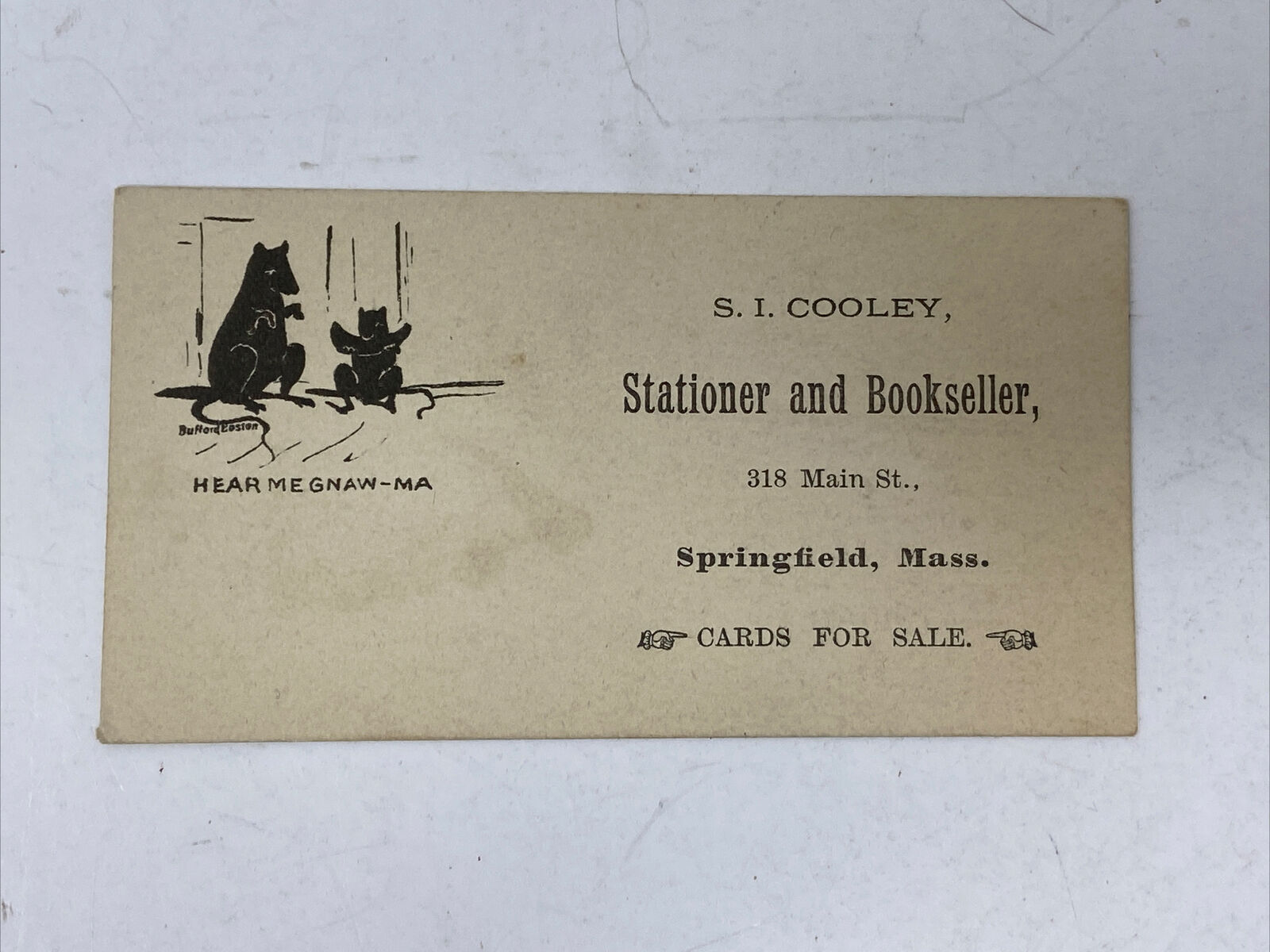 Vintage Business Card S. Mayer & Co. Grocery House 375 East Division St.