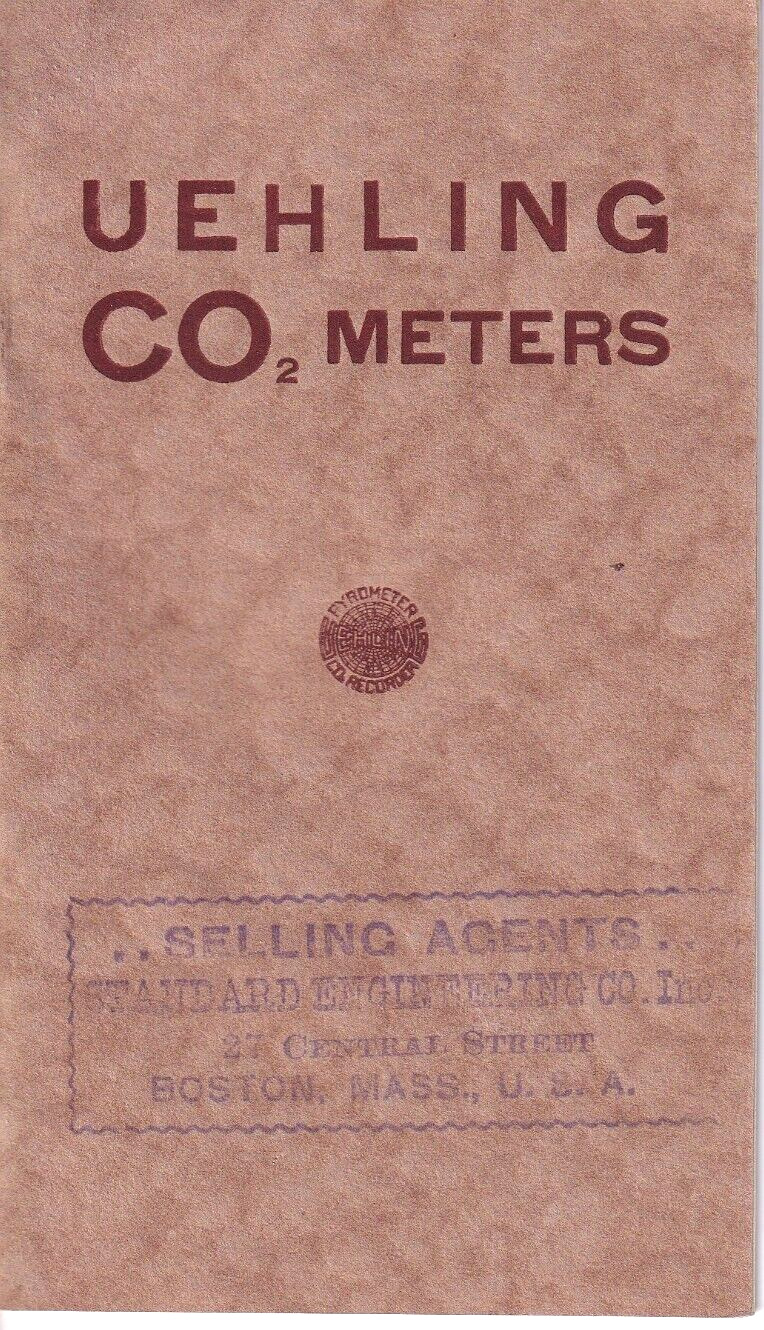 Uehling Instrument Company Booklet Catalog CO2 Meters Standard Eng Boston Agent