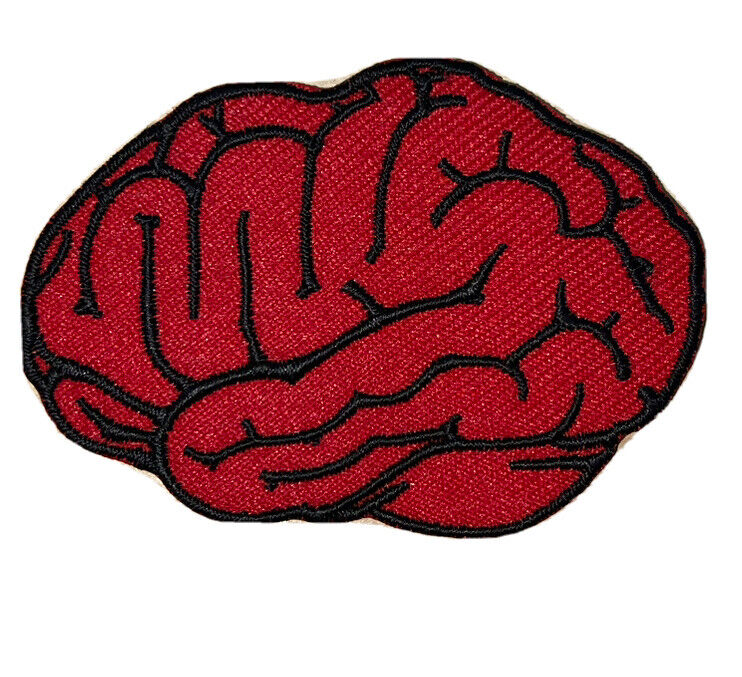 Human Brain Embroidered Patch Badge Sew/Iron On Transfer Jacket Jeans