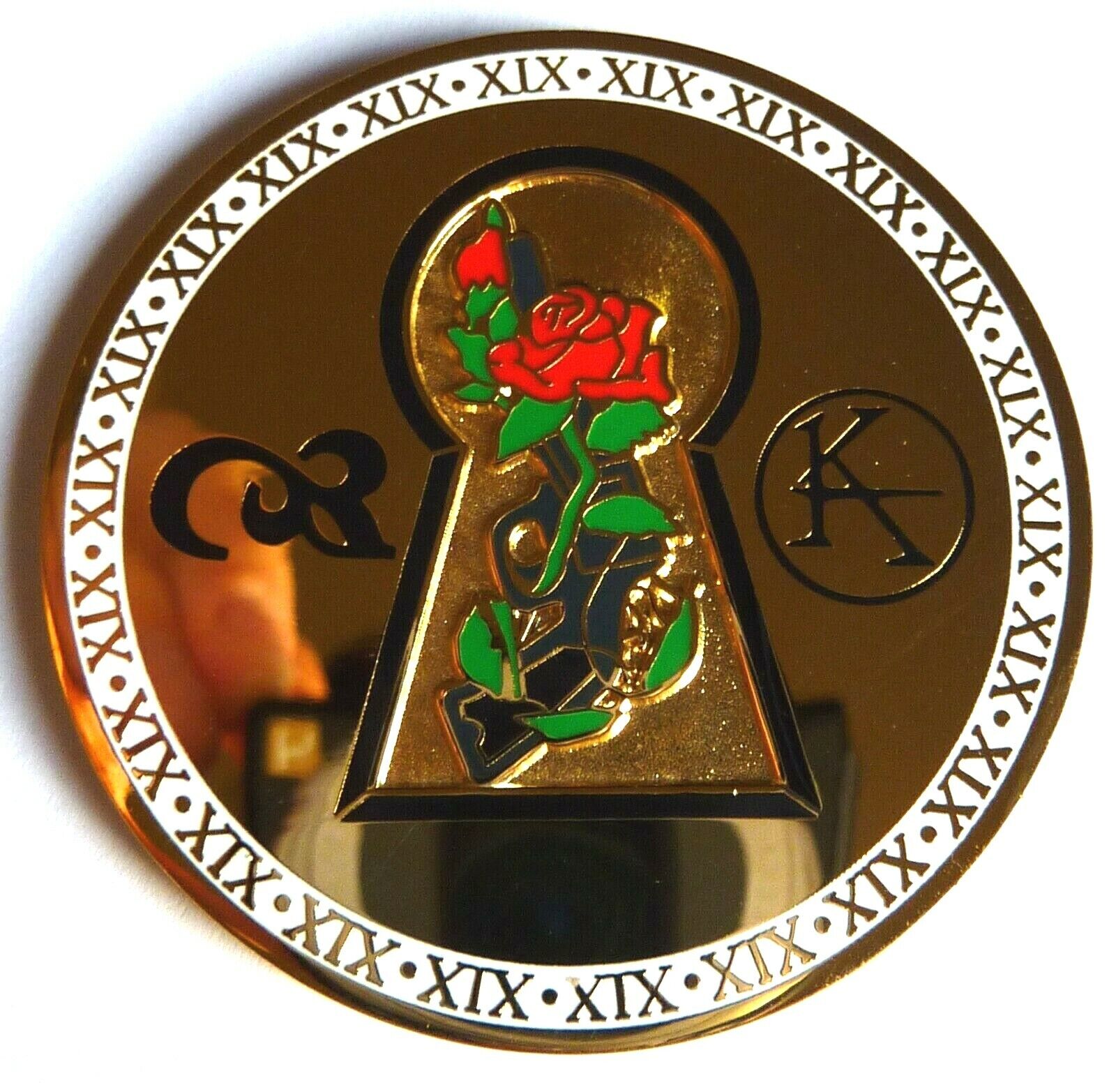 Dark Tower Stephen King Keyhole Rose Keyhole Beams GOLD Challenge Coin
