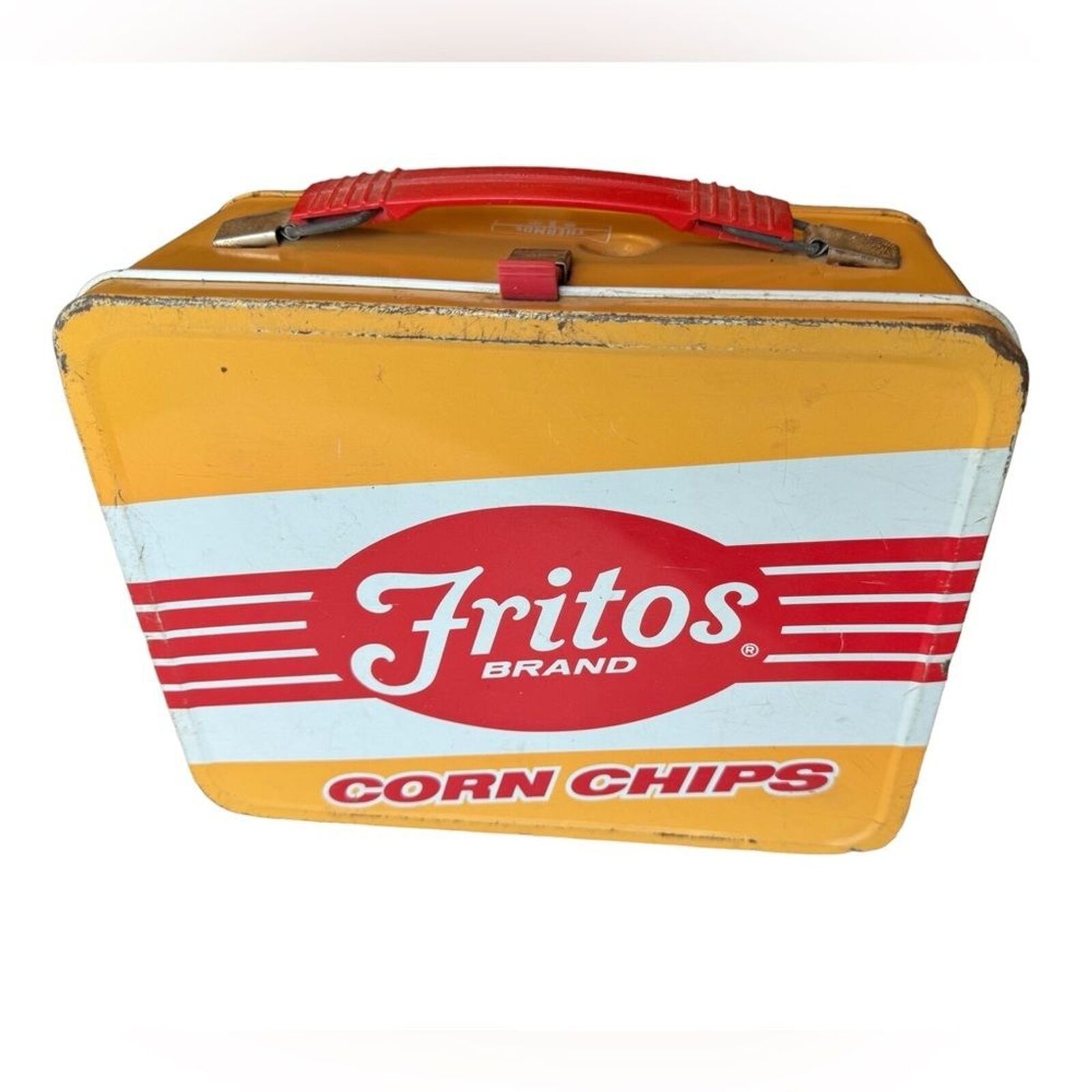 Vintage 1975 Frito Lays Chips Yellow Metal Lunchbox by Thermos RARE