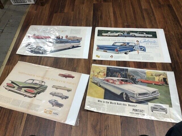 Lot 4 -Large Newspaper ads 1959- Oldsmobile- FORD-PONTIAC- CHEVROLET 14\
